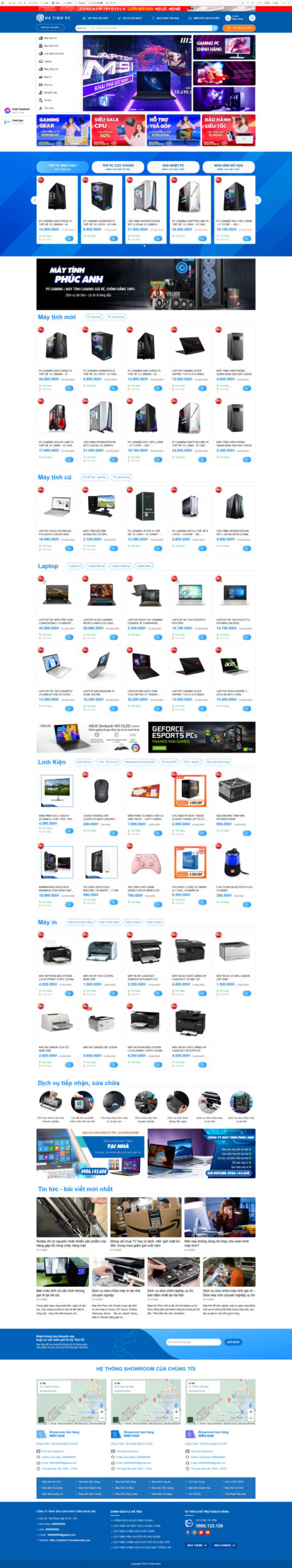 Theme wordpress máy tính 7 – có chức năng trả góp và bild cấu hình