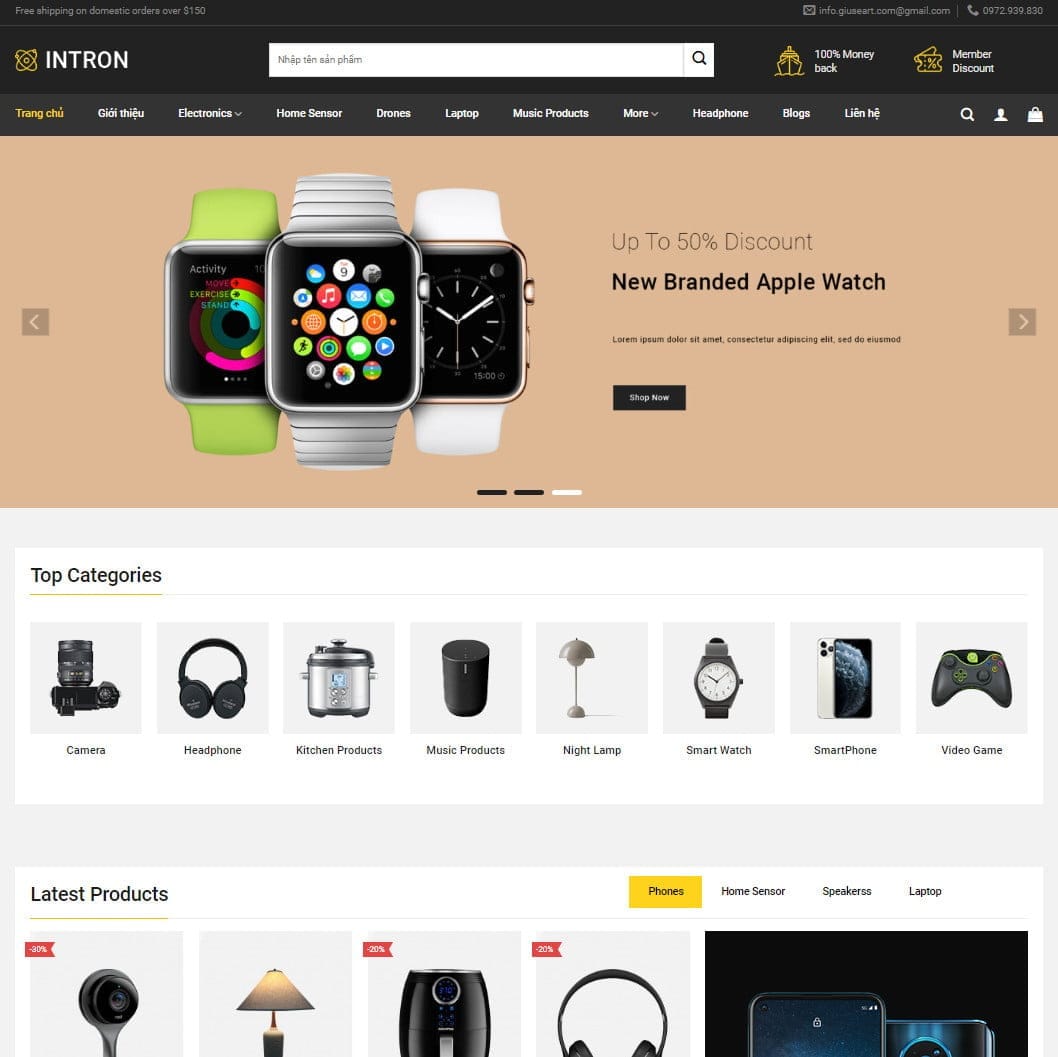 Theme wordpress bán điện máy – điện tử 05