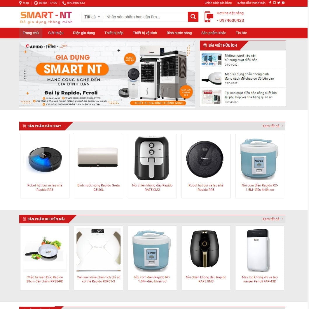 Theme wordpress bán đồ gia dụng 01