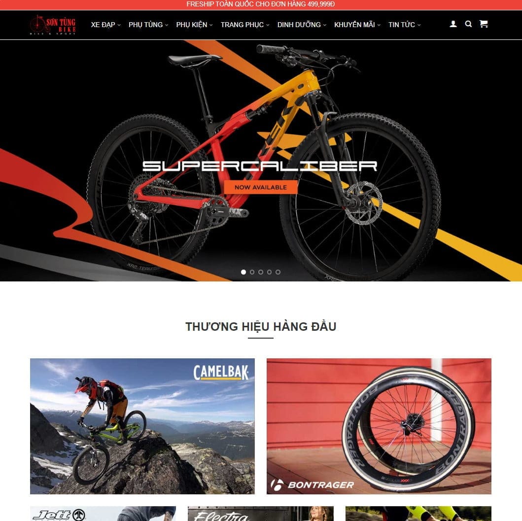 Theme wordpress bán xe đạp 01