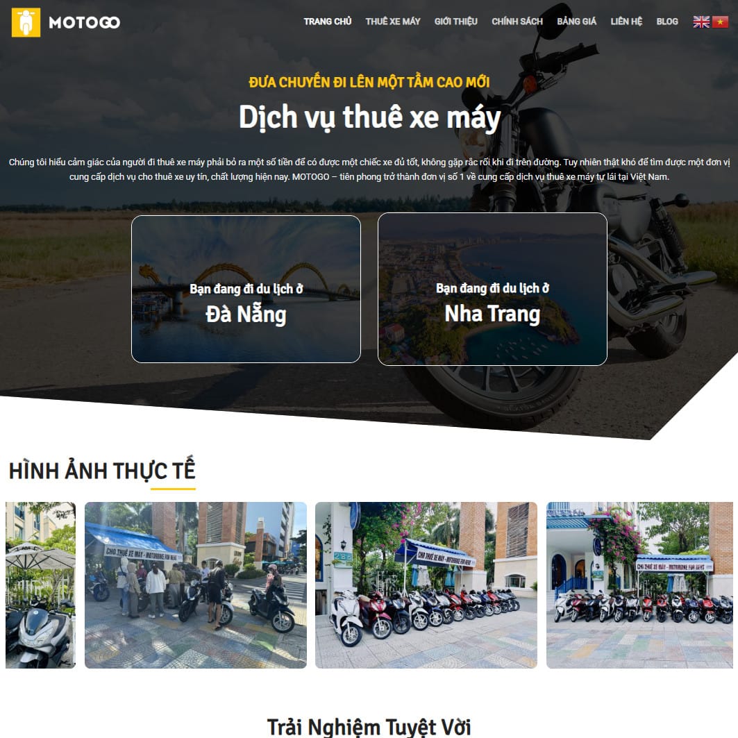 Theme wordpress cho thuê xe máy 01