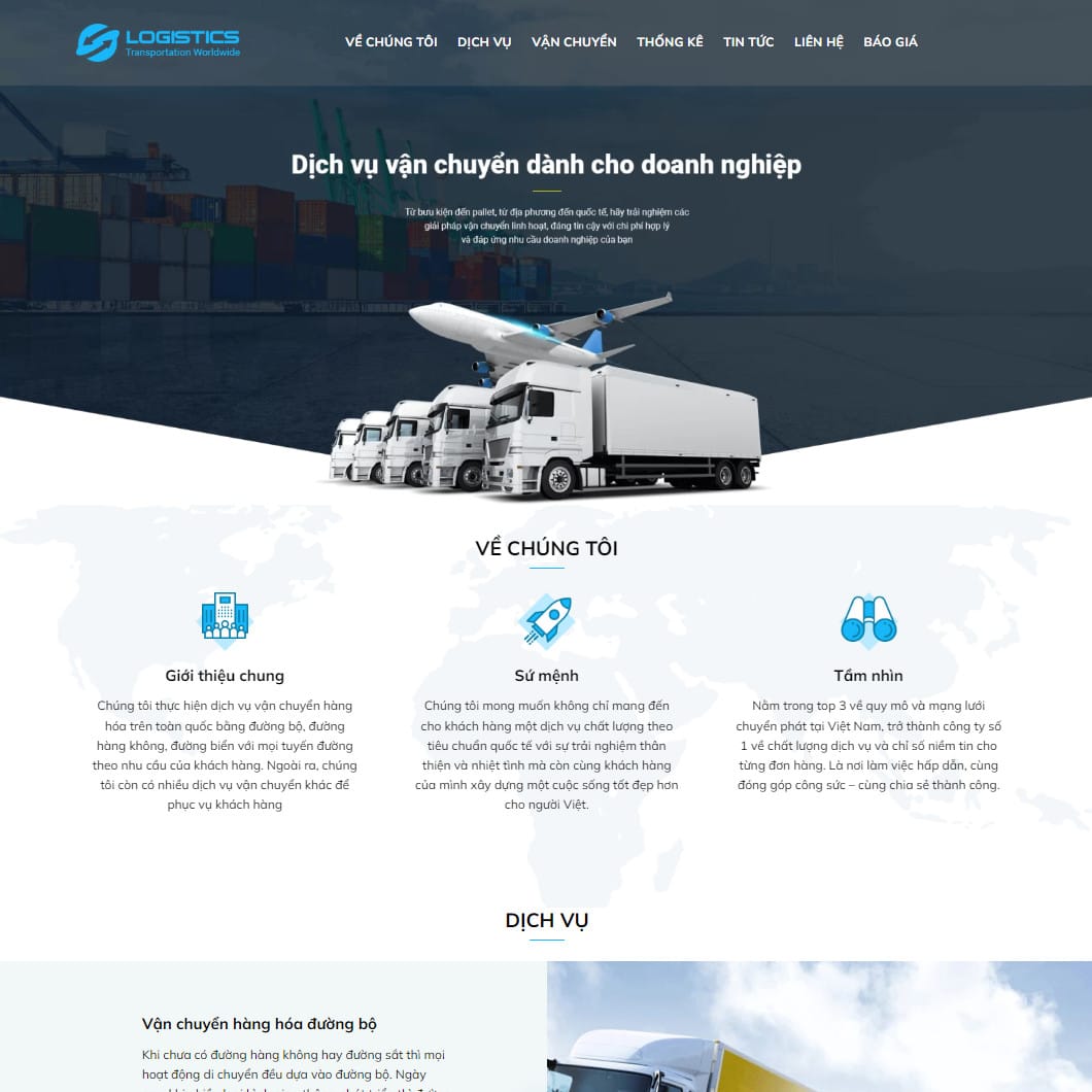 Theme wordpress dịch vụ vận chuyển – giao hàng 02