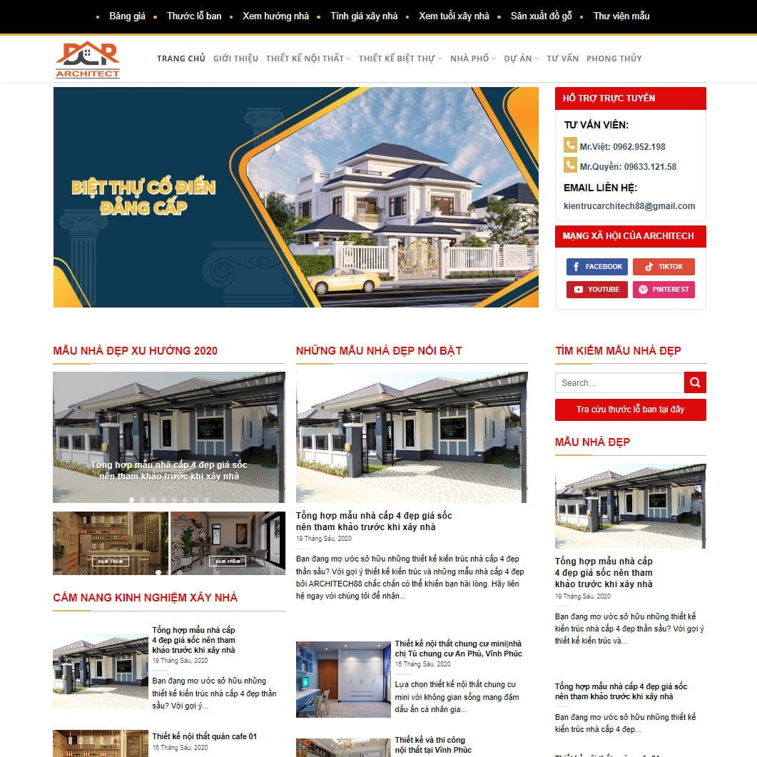 Theme wordpress kiến trúc 06