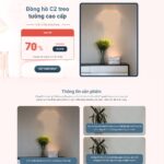 Theme wordpress landing page đồng hồ dán tường 3d