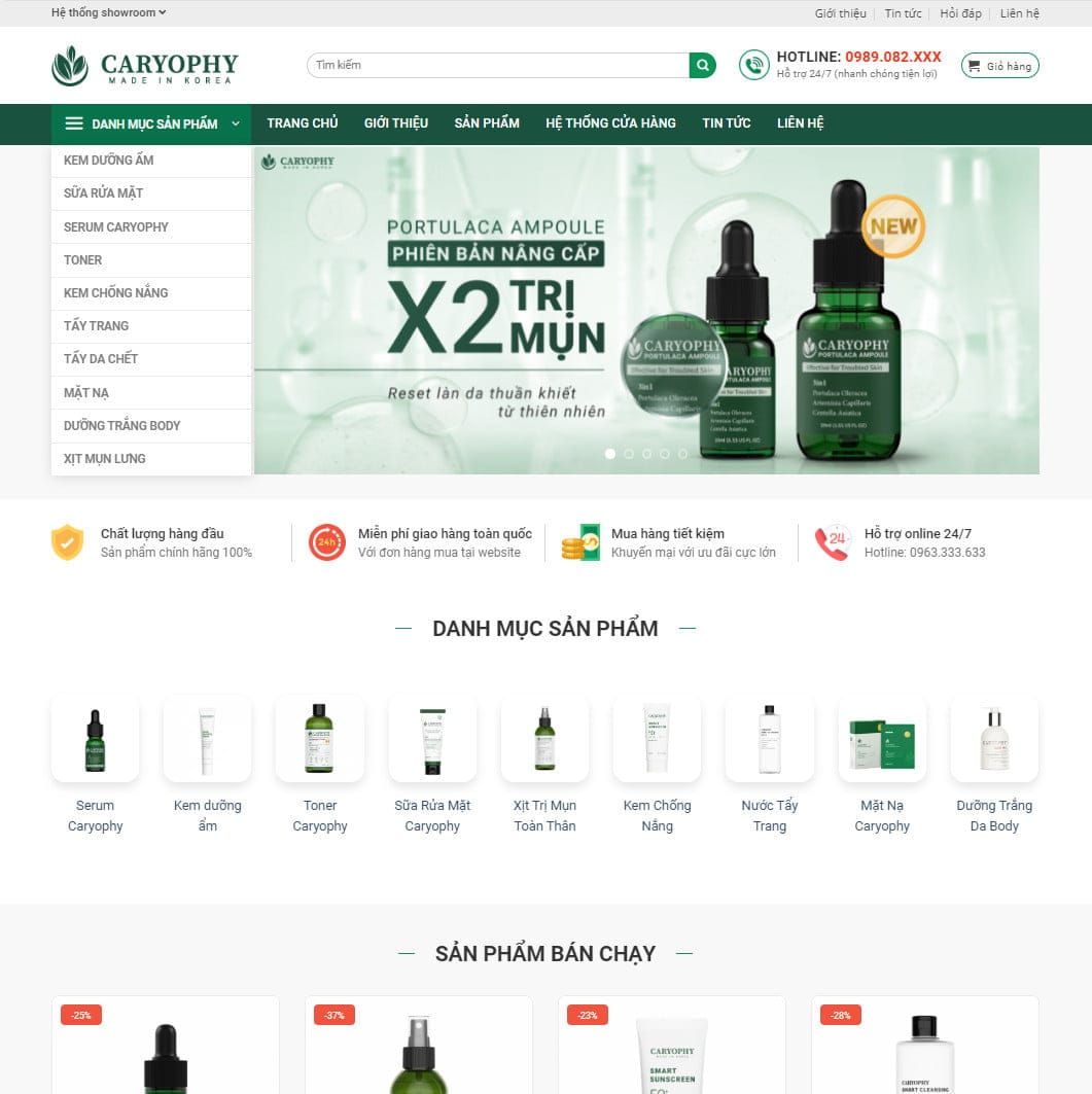 Theme wordpress mỹ phẩm 25