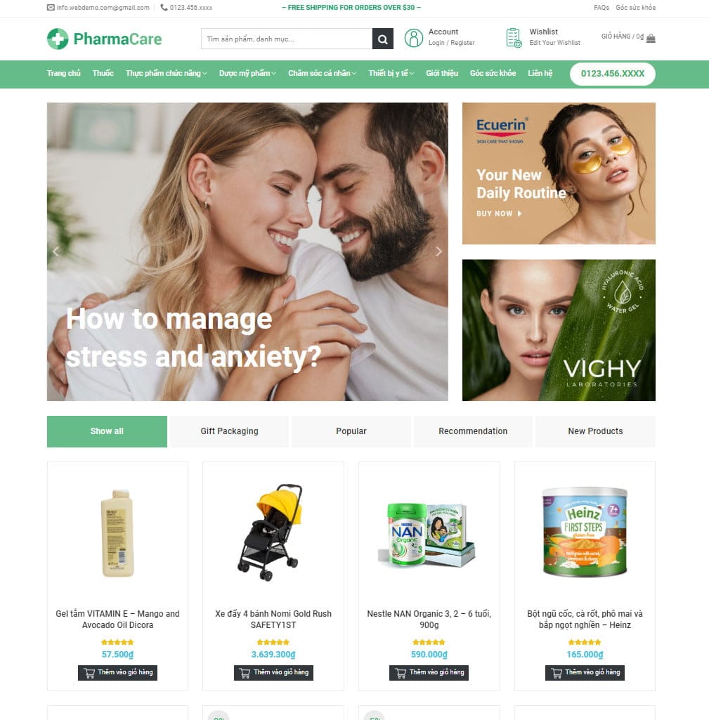 Theme wordpress nhà thuốc 06