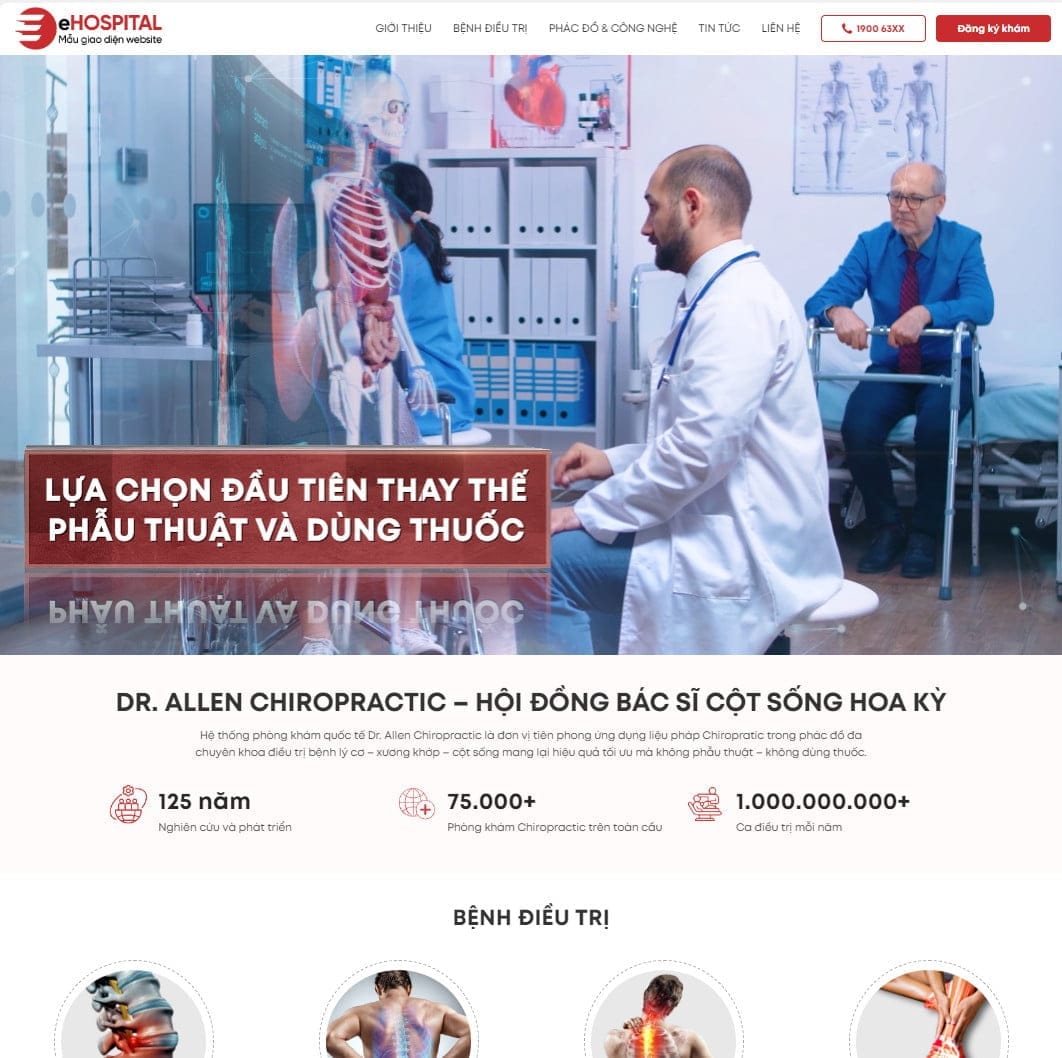 Theme wordpress phòng khám 04