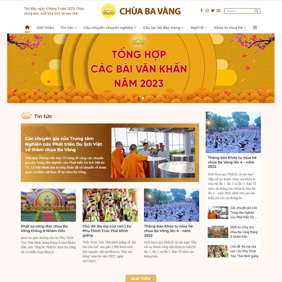 Theme wordpress tin tức phật giáo