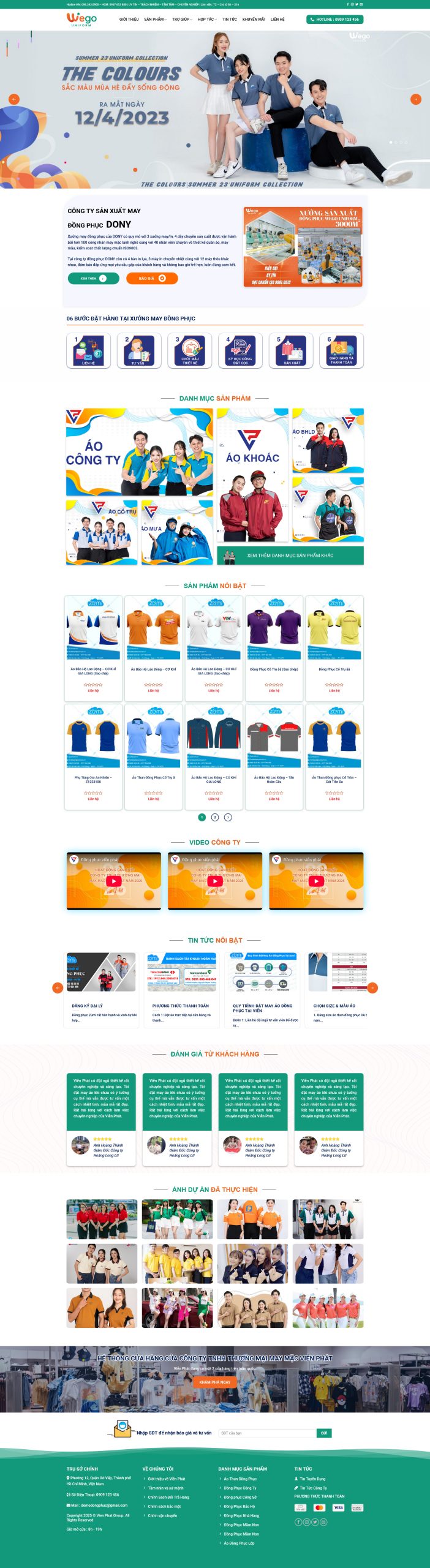 Theme wordpress công ty may mặc đồng phục 4