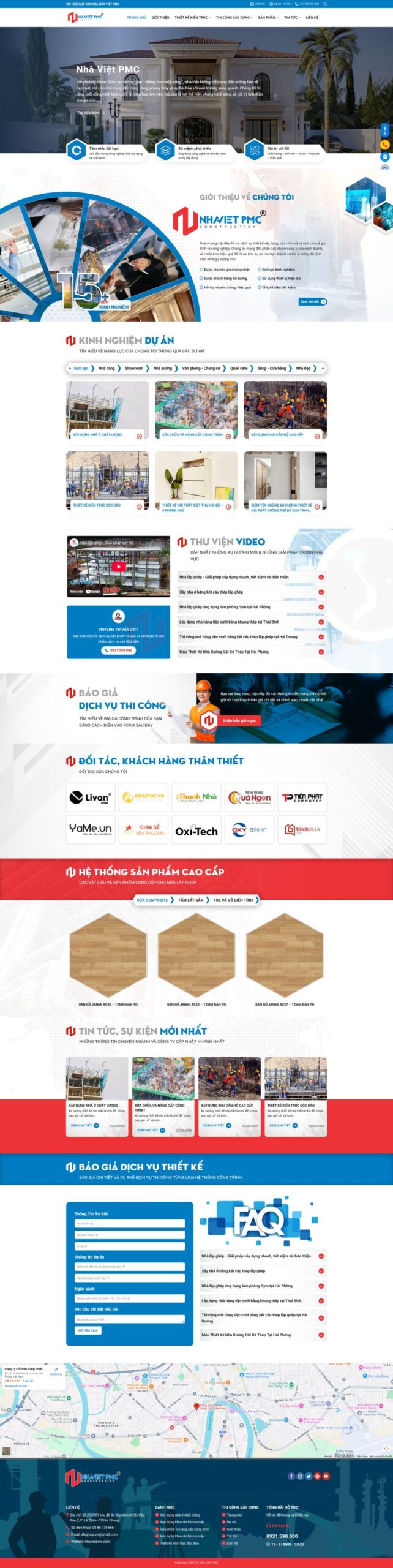 Theme wordpress website công ty xây dựng nhà việt